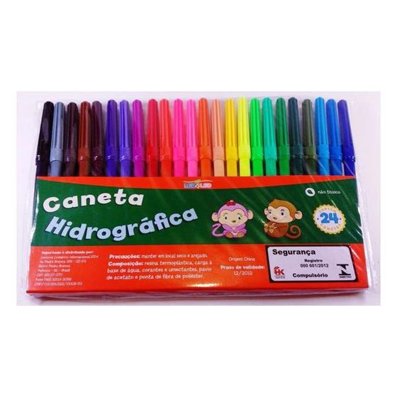 Caneta Hidrográfica 24 Cores Leo e Leo Menor preço em Caneta Hidrográfica 24 Cores Leo e Leo
