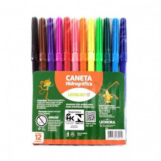 Imagem de Caneta Hidrografica Com 12 Cores Leo & Leo - Leonora