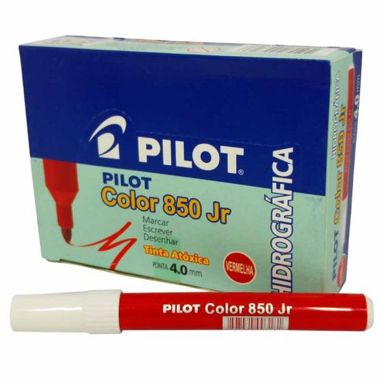 Imagem de Caneta Hidrográfica Pilot Color 850 Jr Vermelha 12 Unidades