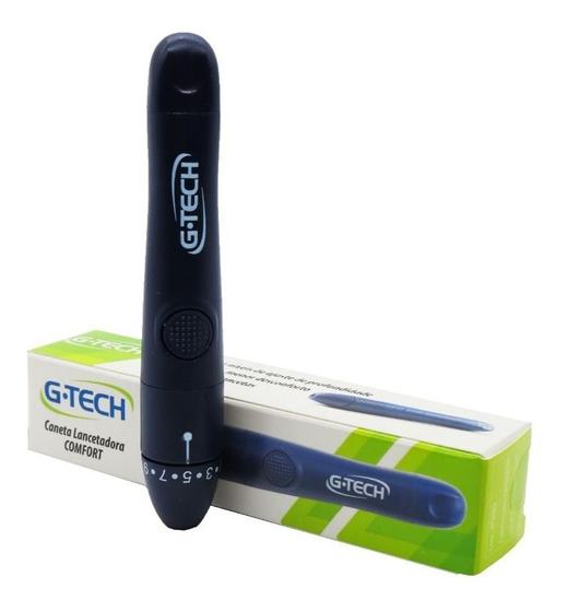 Imagem de Caneta Lancetadora Lancetador Glicose Diabetes G-tech