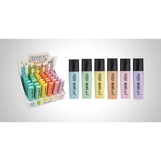 Imagem de Caneta Marca Texto BRW Teen Tom Pastel - Cores Diversas