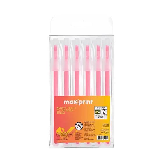 Imagem de Caneta Marca Texto Clear Maxprint 12 unidades