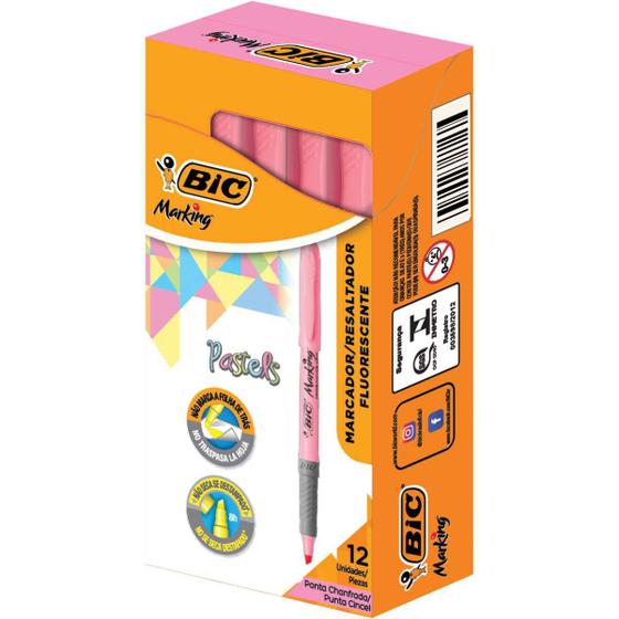 Caneta Marca Texto Marking Rosa Pastel Menor preço em Caneta Marca Texto Marking Rosa Pastel