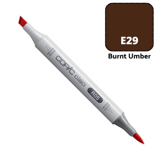 Imagem de Caneta Marcador Copic Ciao Ponta Dupla Cor Burnt Umber