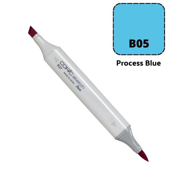 Imagem de Caneta Marcador Copic Sketch Ponta Dupla Cor Process Blue