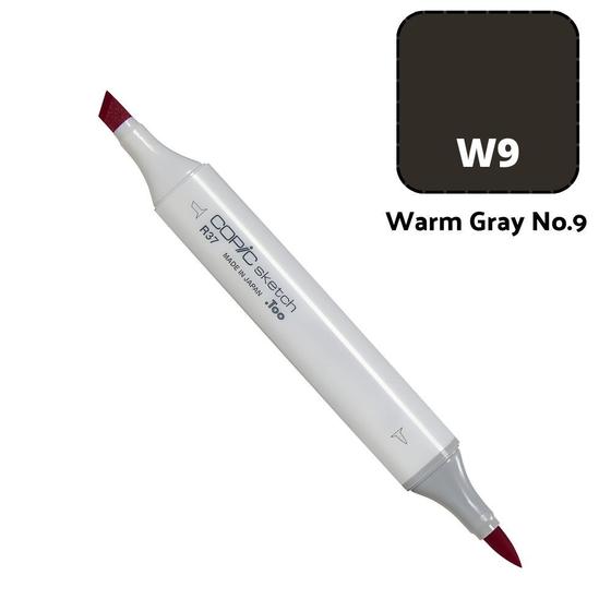 Imagem de Caneta Marcador Copic Sketch Ponta Dupla Cor Warm Gray 9