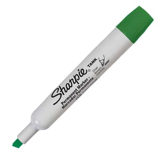 Imagem de Caneta Marcador Permanente Sharpie Tank Chanfrada cor Verde