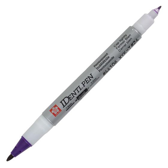 Imagem de Caneta Marcador Sakura Ponta Dupla Identi Pen Cor Roxo