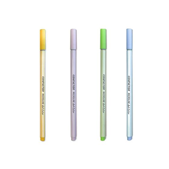 Imagem de Caneta Microline Art Color Tons Pastel 4 Cores  Compactor