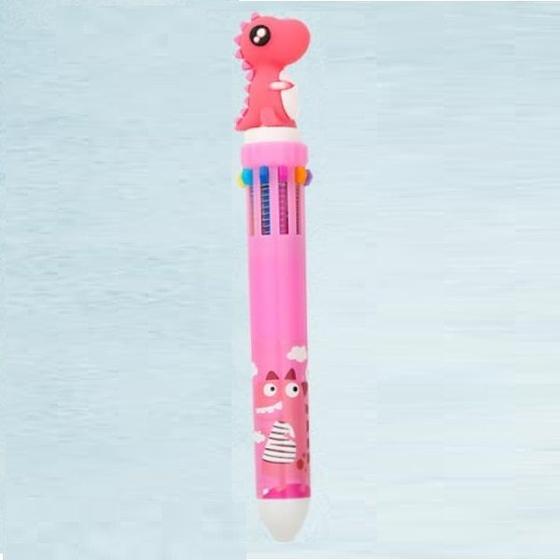 Imagem de Caneta Multicolorida 10 Cores Dino SB02 Rosa