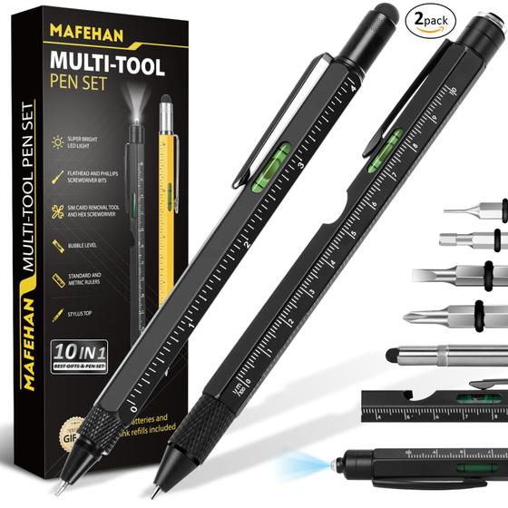 Imagem de Caneta Multiferramenta MAFEHAN 10 em 1 - Com Luz LED, Caneta e Régua