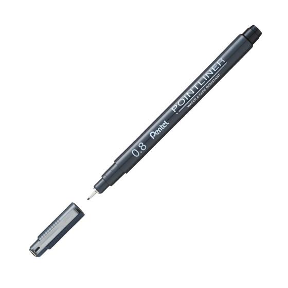 Imagem de Caneta Nanquim Pointliner 0.8Mm Pentel Preta Unidade