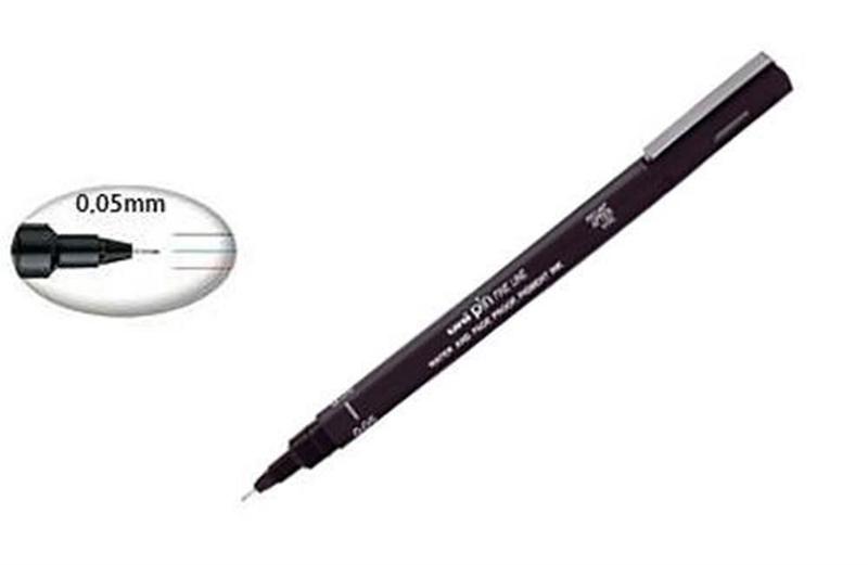 Caneta Nanquim Uni Pin 0.05 Preta Uniball Menor preço em Caneta Nanquim Uni Pin 0.05 Preta Uniball