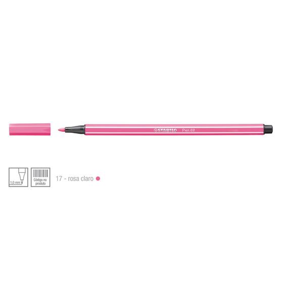 Imagem de Caneta Pen 68 Cor 17 Rosa Claro - Stabilo