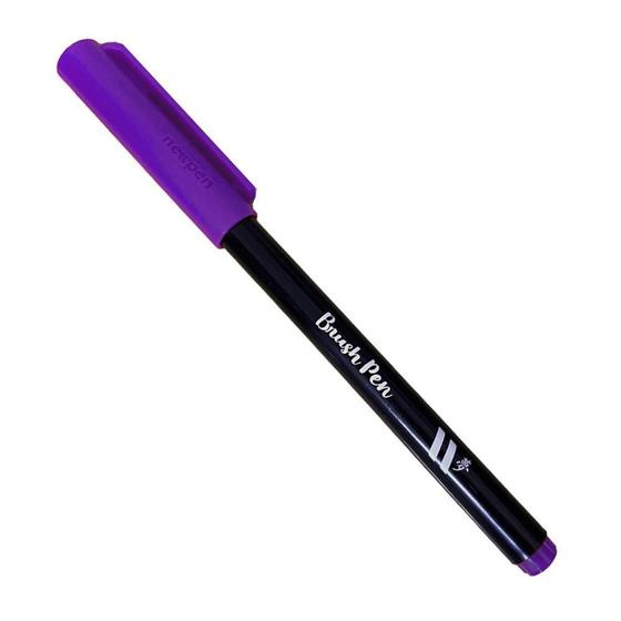 Imagem de Caneta Pincel Brush Pen Roxo Thanos Neon Newpen