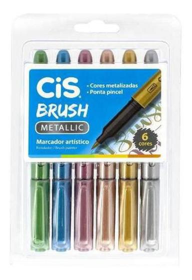 Imagem de Caneta Pincel Metalica Pastel Cis Dual Brush Pen - Estojo