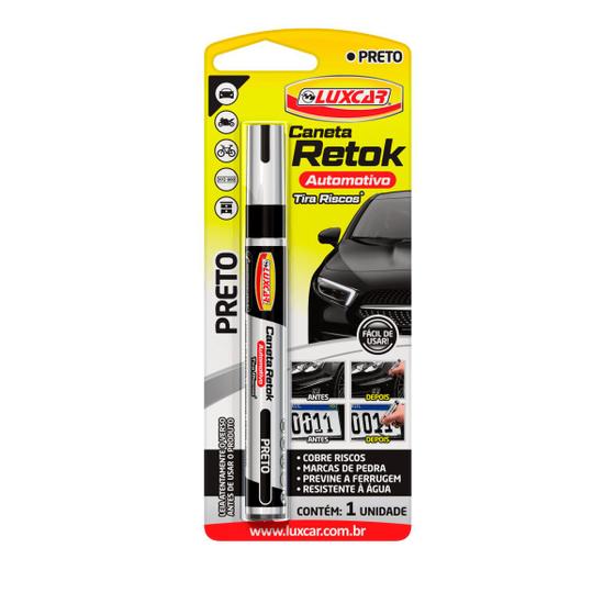 Caneta Pintura Retok Tira Riscos Retoque Permanente - Preto Menor preço em Caneta Pintura Retok Tira Riscos Retoque Permanente - Preto