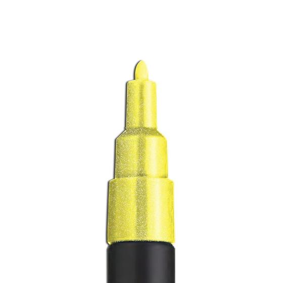 Imagem de Caneta Posca Amarela Com Glitter PC-3ML - 1 unidade - Posca - Rizzo