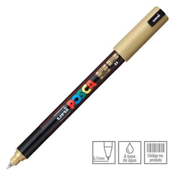 Imagem de Caneta Posca Marcador Uni-Ball PC-1MR Ouro 25