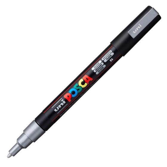 Imagem de Caneta Posca Pc 3M Prata 457398 - Uni