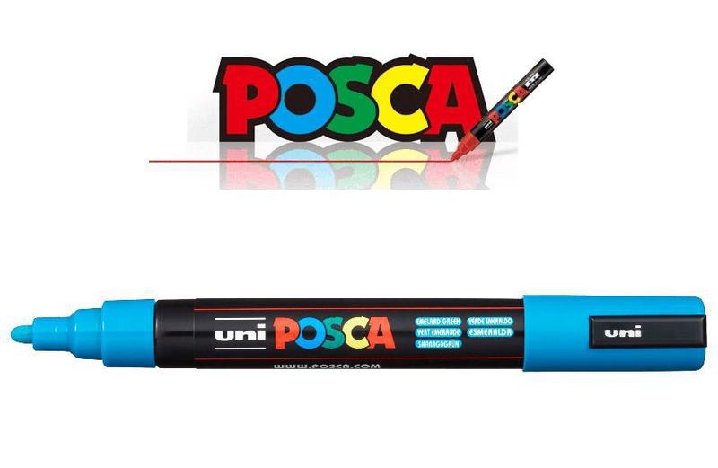 Imagem de Caneta Posca Pc-5m Unitaria Cor Azul Claro