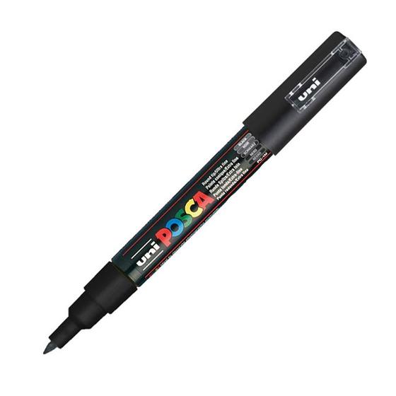 Imagem de Caneta Posca Uni Ball Pc-1M Preta Com 6 Unidades