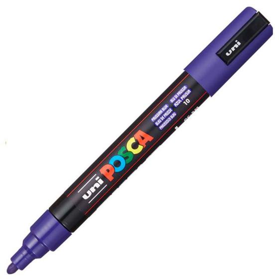 Imagem de Caneta Posca Uni Ball PC-5M Ponta Cônica Extra Média em Poliéster 2,5 mm Azul da Prussia