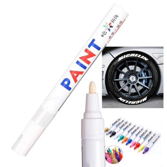 Imagem de Caneta Reparadora Tira Riscos Pintura Automotiva Carro Moto cor Branco
