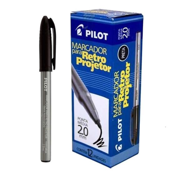 Caneta Retroprojetor Preta 2.0 Pilot Menor preço em Caneta Retroprojetor Preta 2.0 Pilot