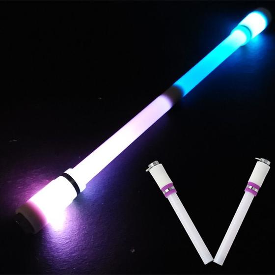 Imagem de Caneta Rotativa Dobrável com Luz LED - Resistente a Quedas