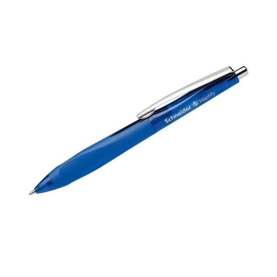 Schneider Haptify 135343 - Penna a sfera (tratto M, colore inchiostro: blu), confezione da 10 pezzi, giallo oceano