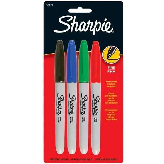 Imagem de Caneta Sharpie Ponta Fina Blister Com 4 Cores