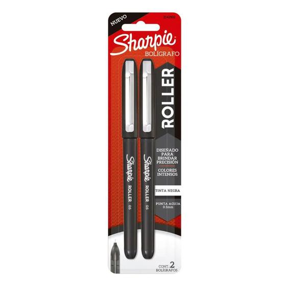 Imagem de Caneta Sharpie Roller Ponta Fina Preto Com 2 Unidades