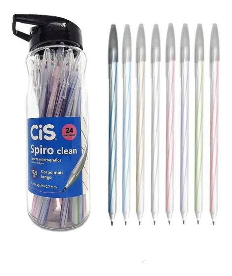 Imagem de Caneta Spiro Clean 0.7Mm Pote Com 24 Cores - Lançamento Cis