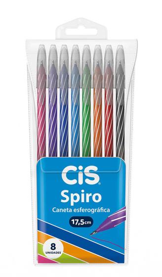 Imagem de Caneta Spiro, Spiro Clean e Spiro Glow Sortidas Com 8 Unidades - Cis