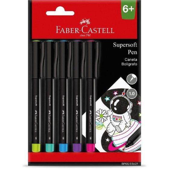 Imagem de Caneta Super Soft com 5 Cores Neon 1.0mm FABER-CASTELL