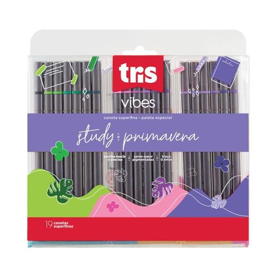 Imagem de Caneta Superfina Vibes - Study Primavera - 18 Cores - Tris