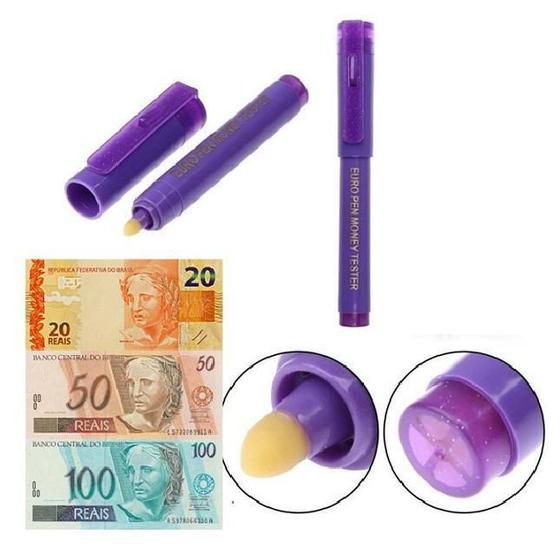 Imagem de Caneta Testa Detecta Nota Dinheiro Cedula Falsa