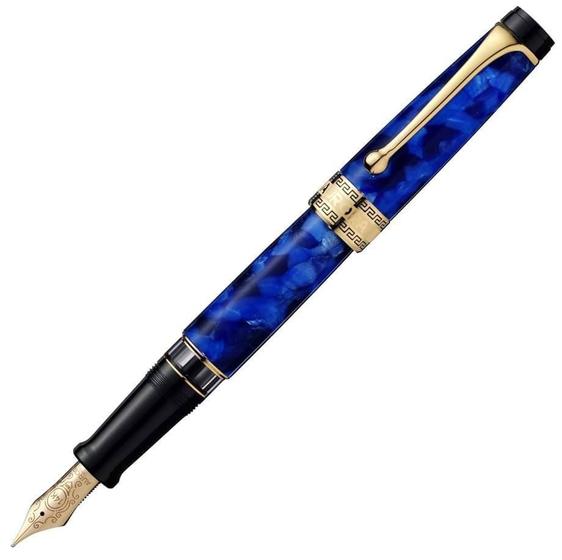 Imagem de Caneta Tinteiro Aurora Optima Auroloide Blue Gt 14K