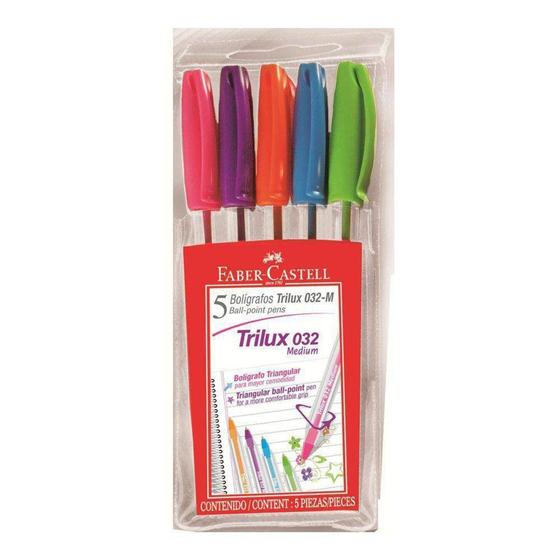 Imagem de Caneta Trilux Colors Cartela 5 Cores Faber Castell