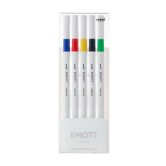 Imagem de Caneta Uni-Ball Emott Ever Fine 0.4mm 5 Cores Vivid Color
