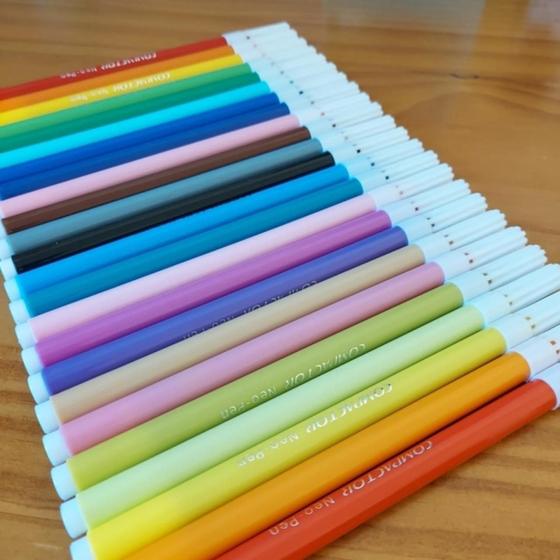 Imagem de Canetas Hidrográficas 24 cores Neo Pen Compactor