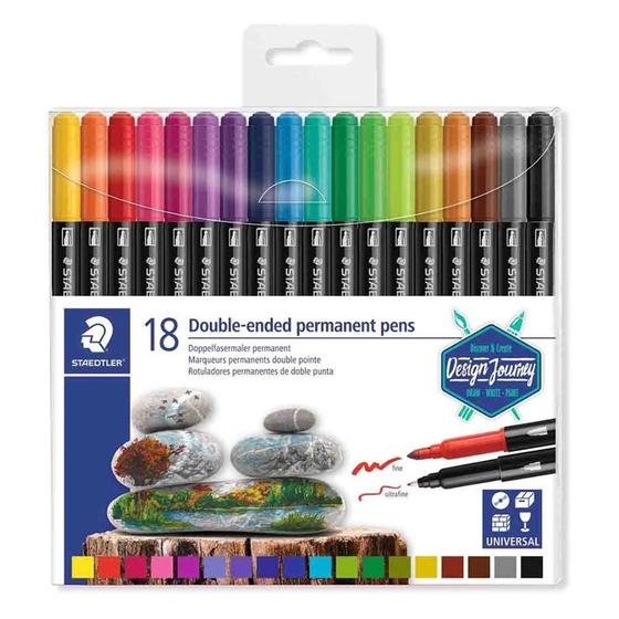 Imagem de Canetas Marcador Double-ended 18 Cores Staedtler