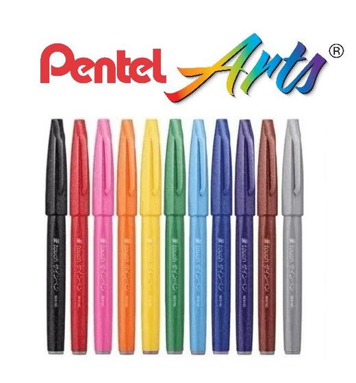 Imagem de Canetas Pincel Pentel Touch Sign Pen Desenho Com 11