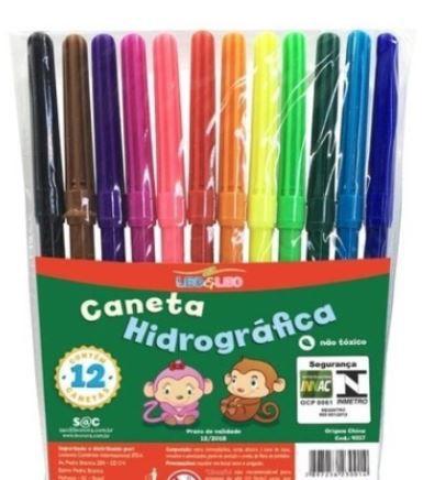 Imagem de Canetinha Hidrocor colorida com 12 unidades