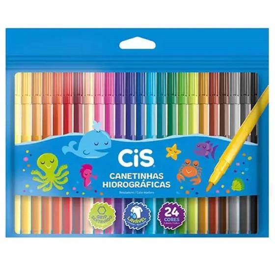 Imagem de Canetinha Hidrográfica 24 Cores Cis