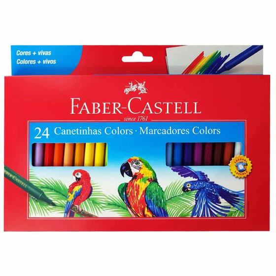 Imagem de Canetinha Hidrográfica 24 Cores Faber Castell