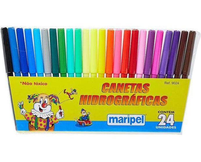 Imagem de Canetinha Hidrografica 24 Cores - Maripel - Compactor