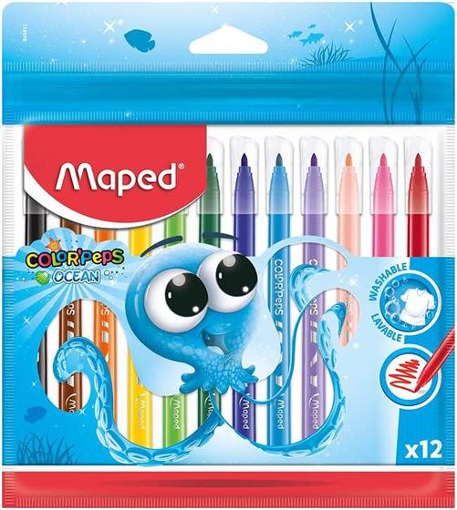 Imagem de Canetinha Hidrográfica Color'Peps Ocean Polvo 12 Cores Maped