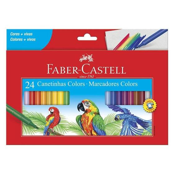 Imagem de Canetinha Hidrográfica Colors 150124CZF 24 Cores - Faber Castell